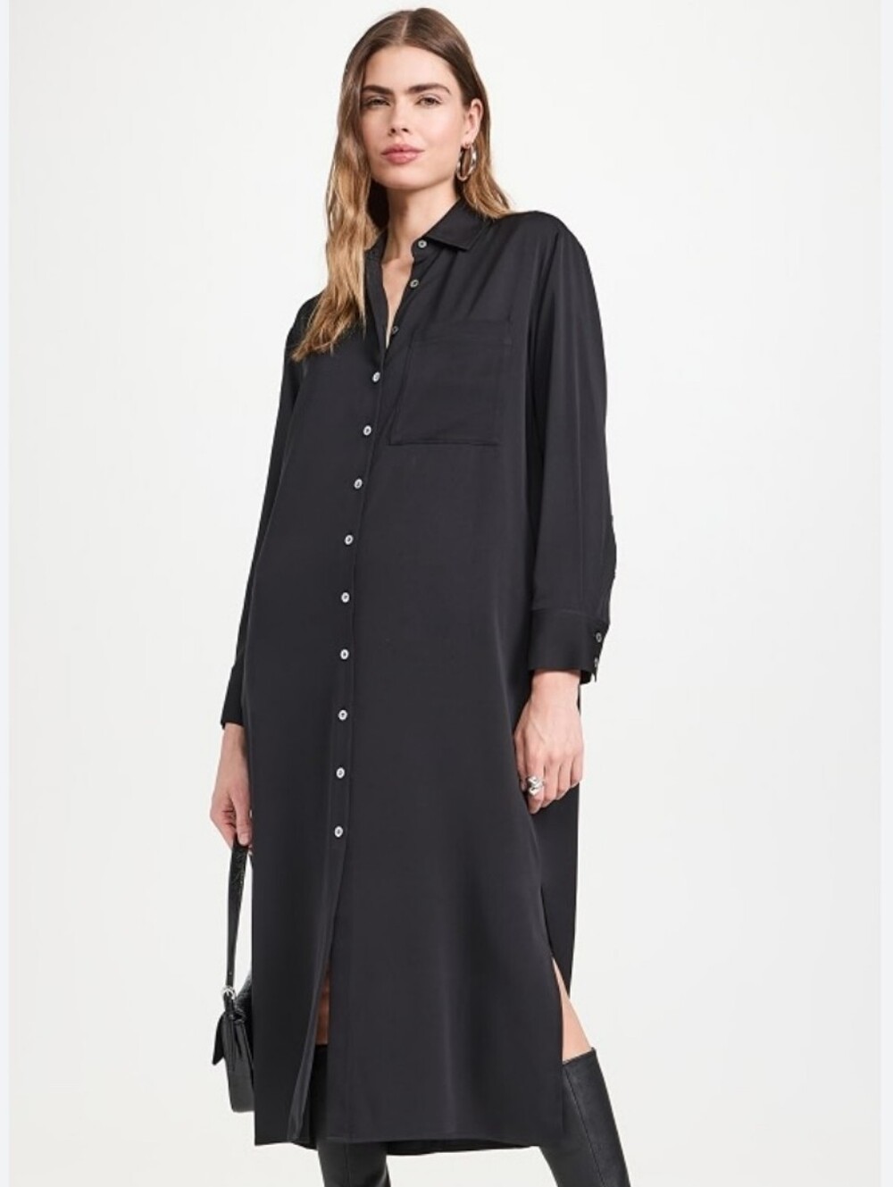 AYR The Deepest End Dresd Black Silk Size Large - Picture 14 of 16
